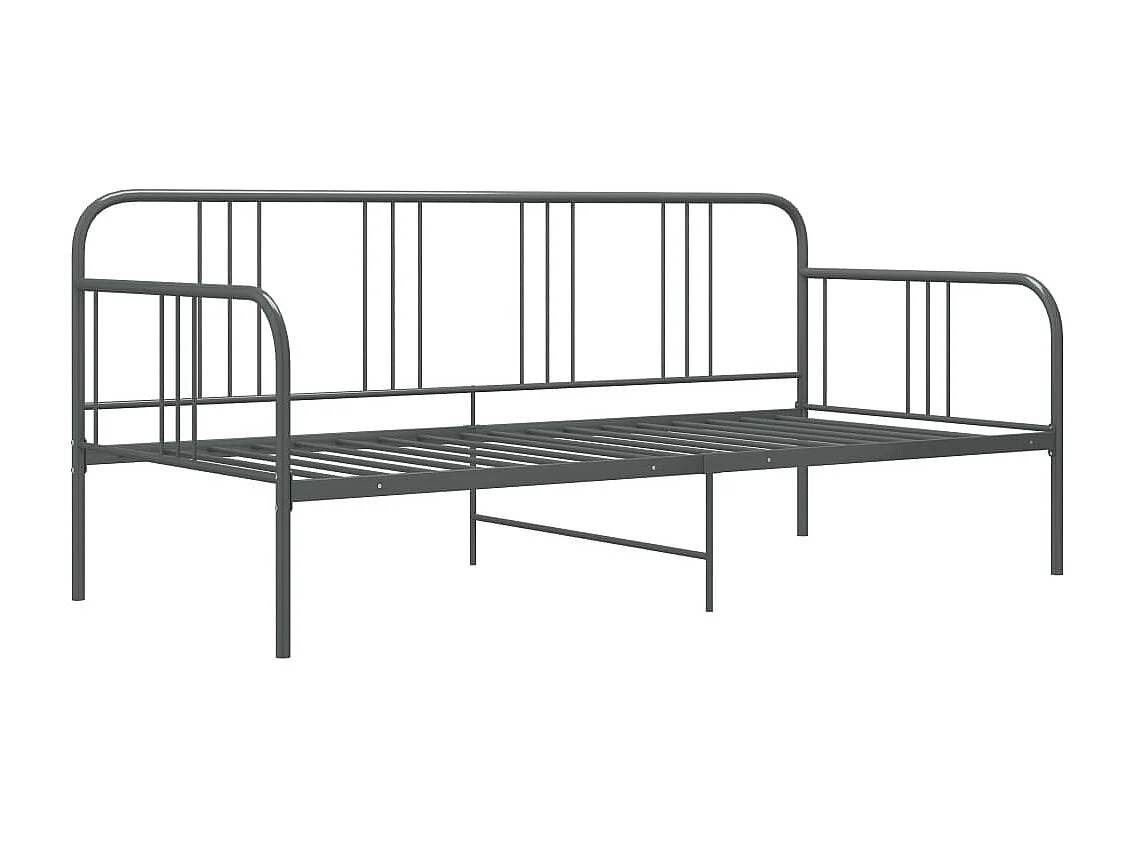 Cadre de canapé-lit Gris Métal 90x200 4