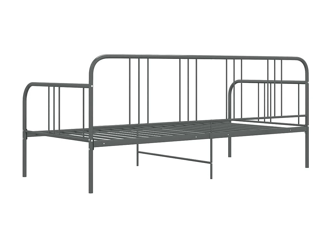 Cadre de canapé-lit Gris Métal 90x200 4