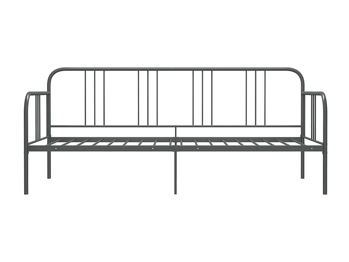 Cadre de canapé-lit Gris Métal 90x200 4