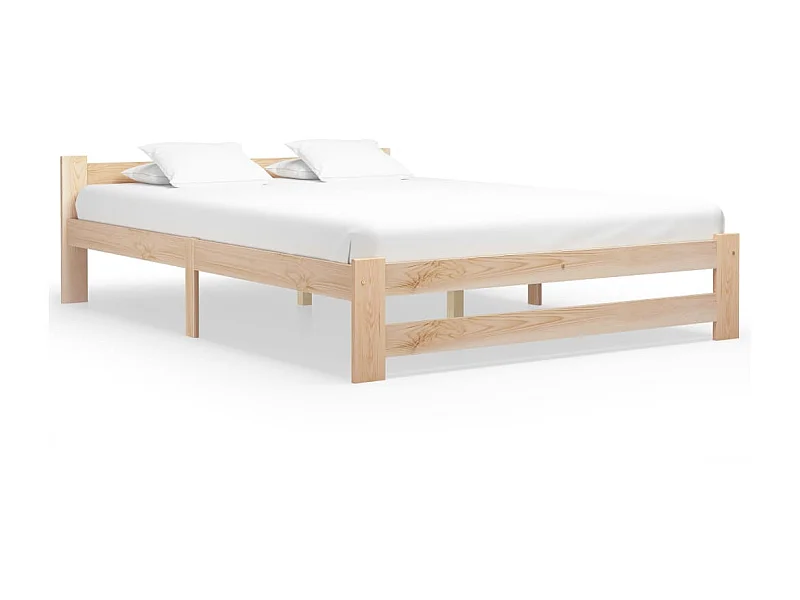 Lit Bois de pin massif 140x200 7