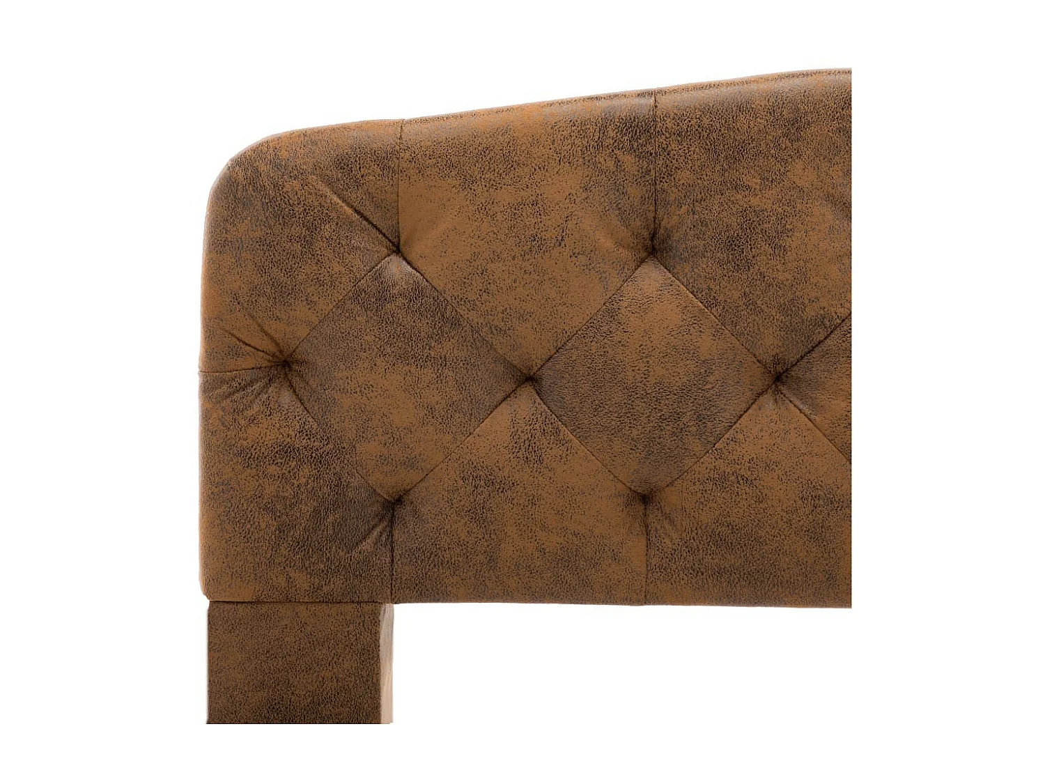 Lit Marron Similicuir daim 90x200 2