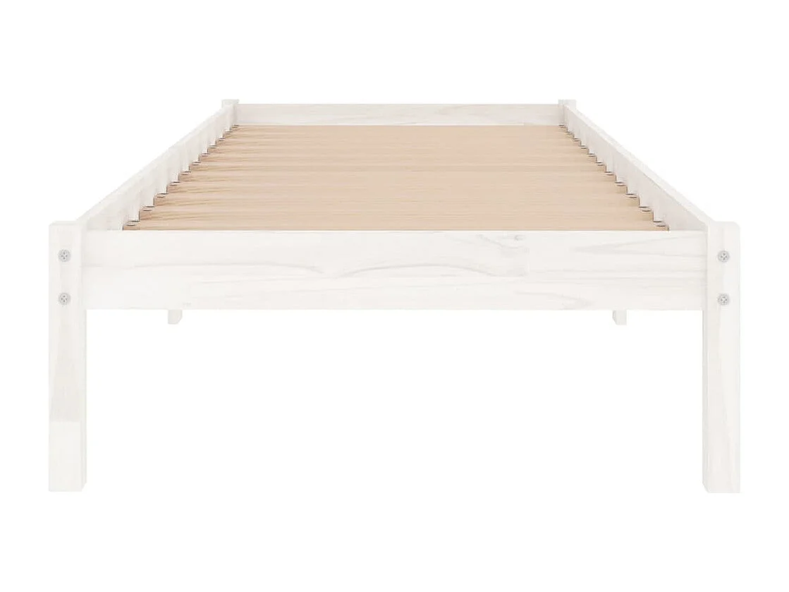 Lit Blanc Bois de pin massif 100x200