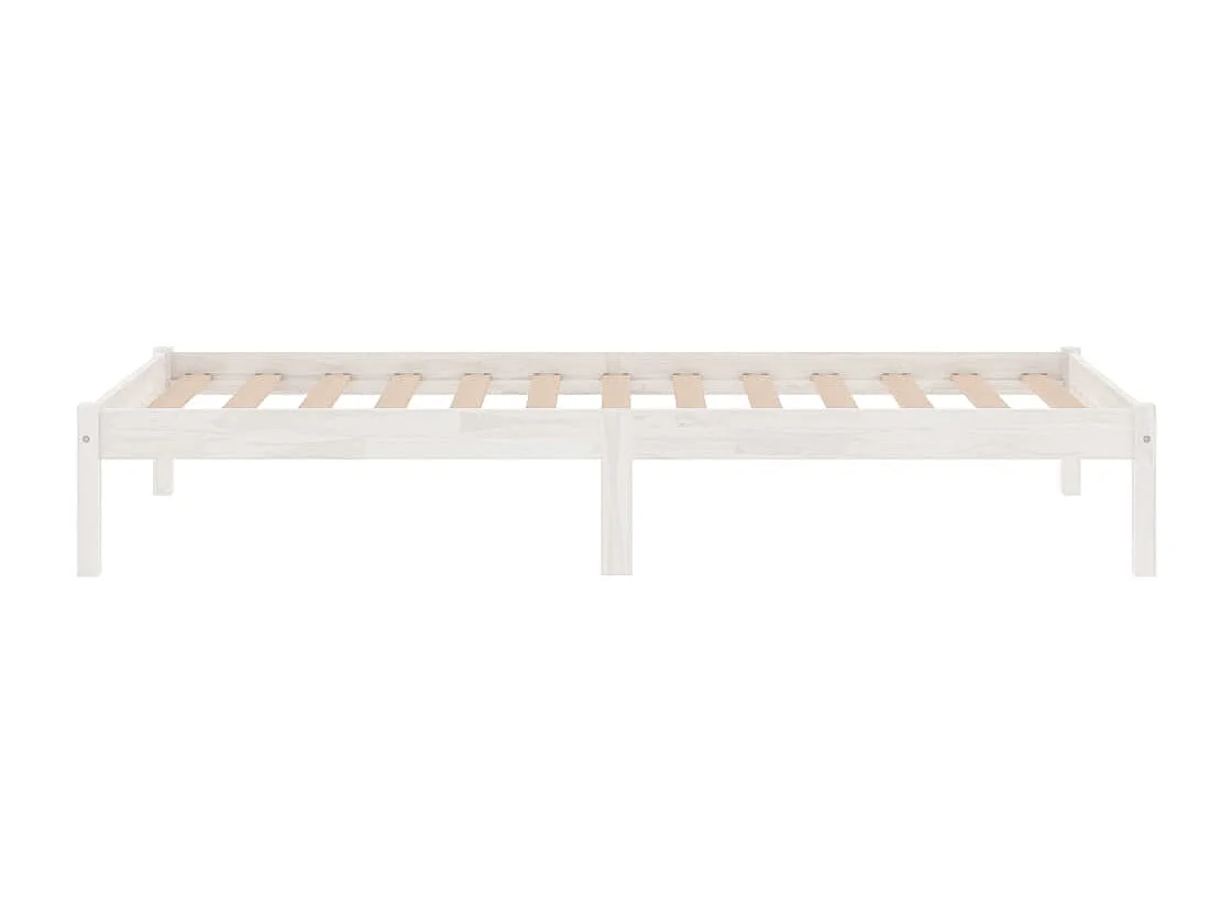 Lit Blanc Bois de pin massif 100x200