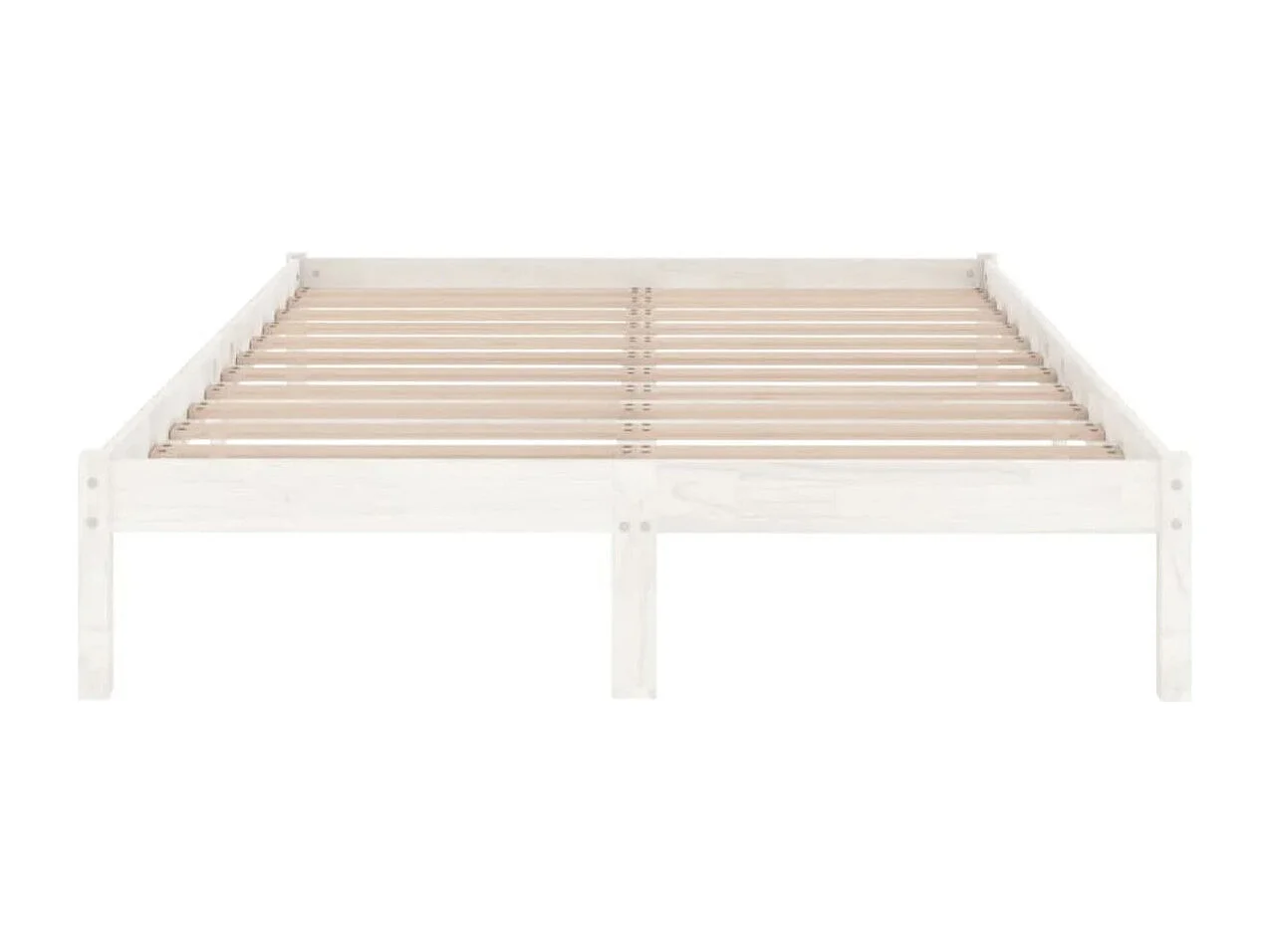 Lit Blanc Bois de pin massif 100x200
