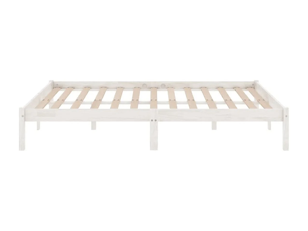 Lit Blanc Bois de pin massif 100x200