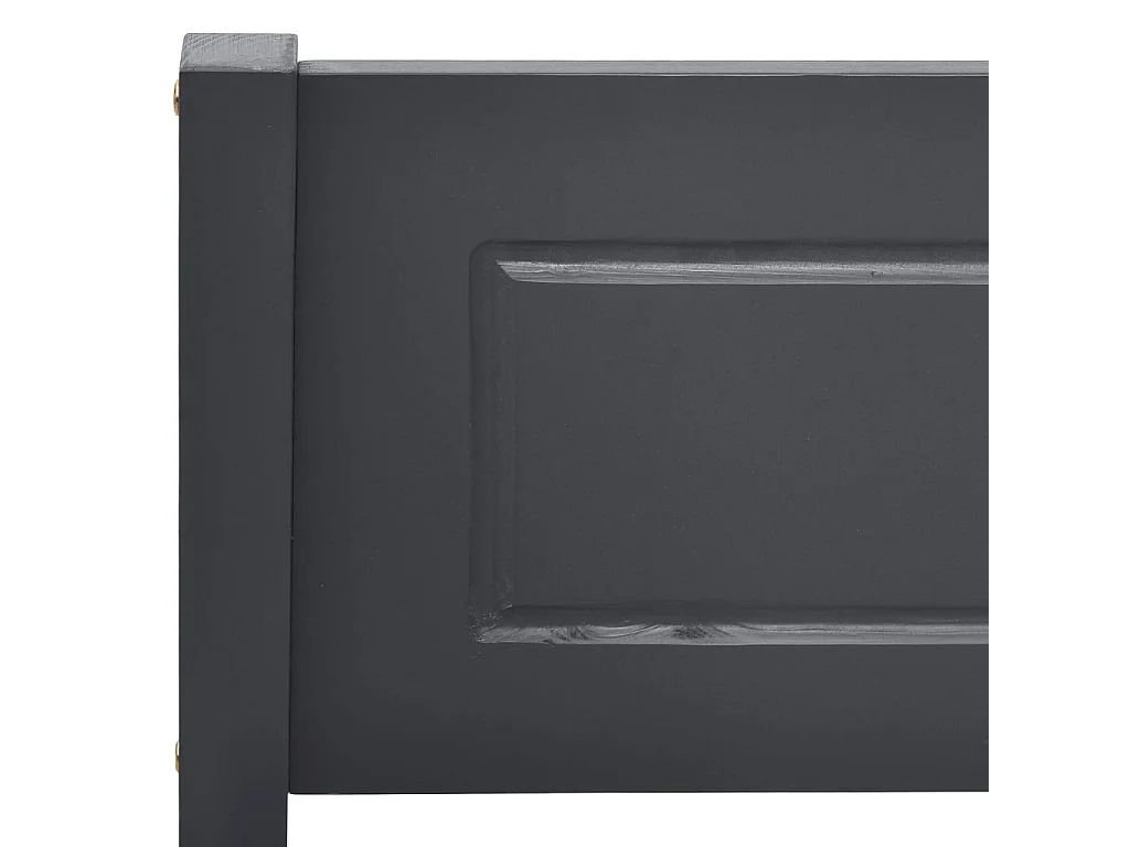 Lit Bois de pin massif Gris 180x200