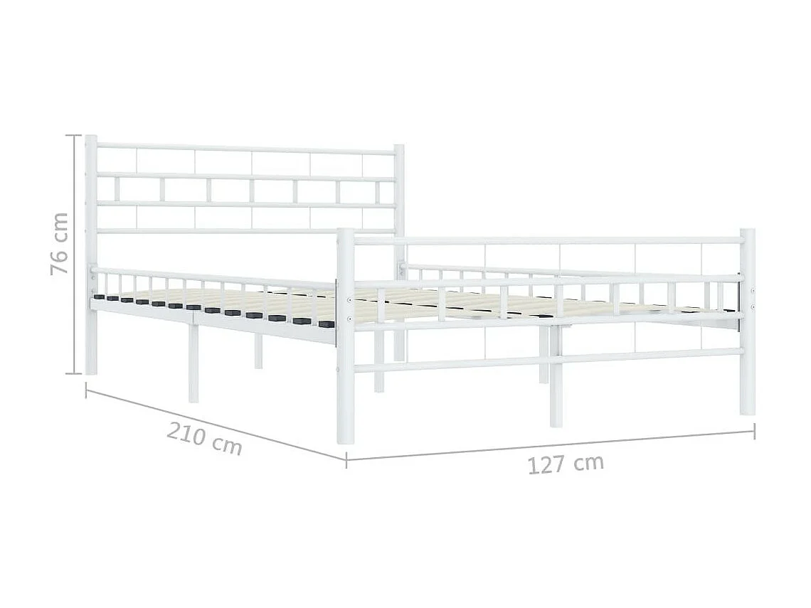 Lit Blanc Métal 120x200 5