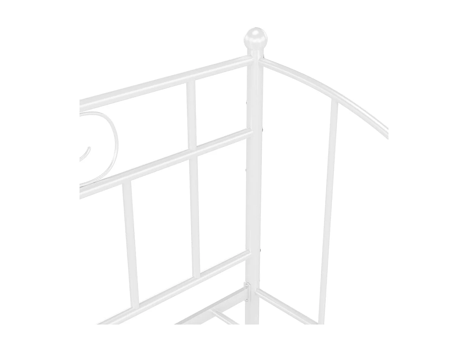 Banquette lit extensible Blanc Métal 90x200 5