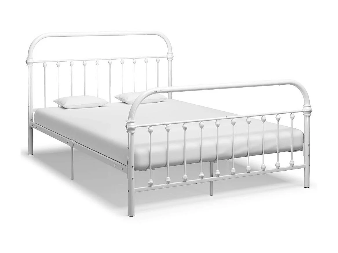 Lit Blanc Métal 120x200 4