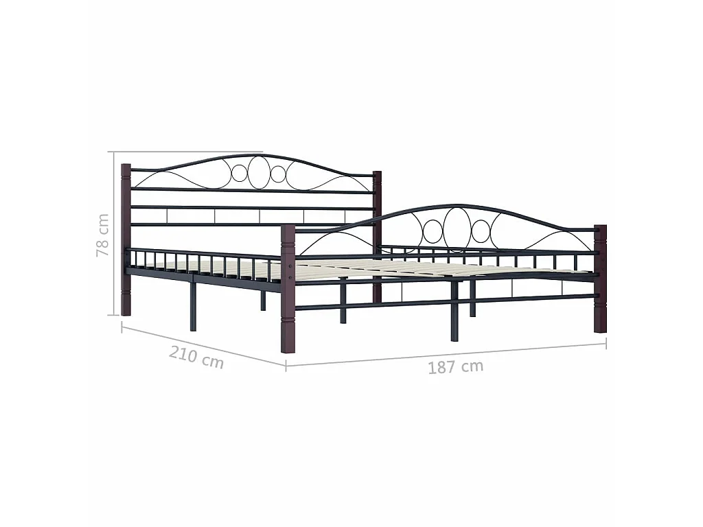 Lit Noir Métal 180x200 10