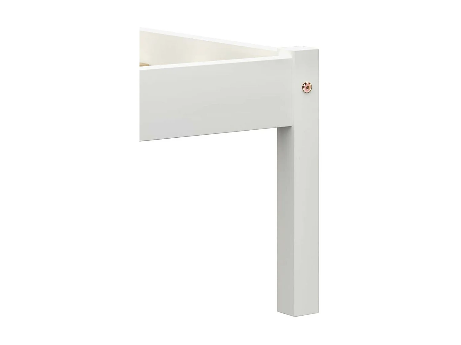 Lit Blanc Bois de pin massif 90x200