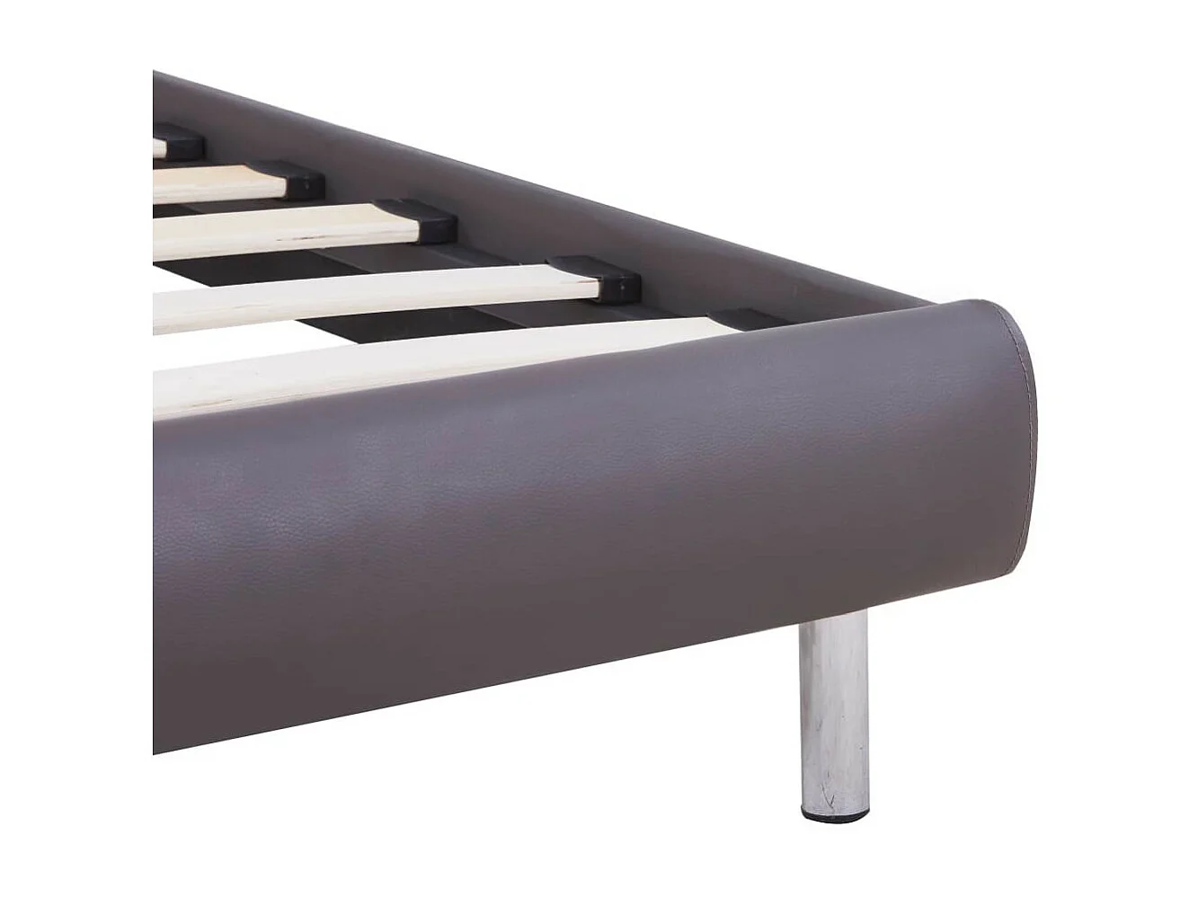 Lit avec LED Gris Similicuir 90x200 2