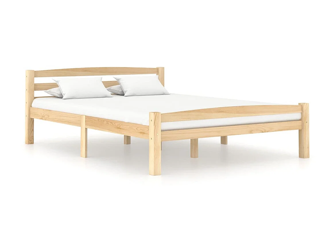 Lit Bois de pin massif 120x200 5