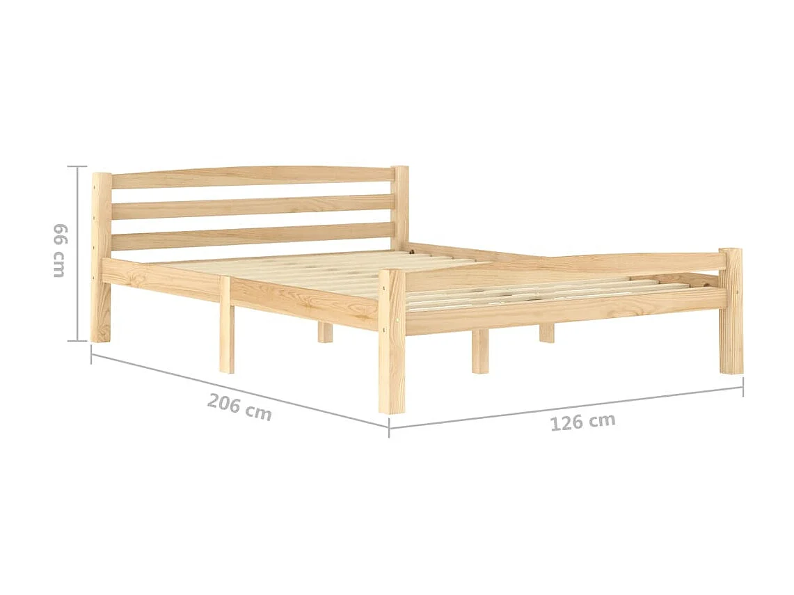 Lit Bois de pin massif 120x200 5