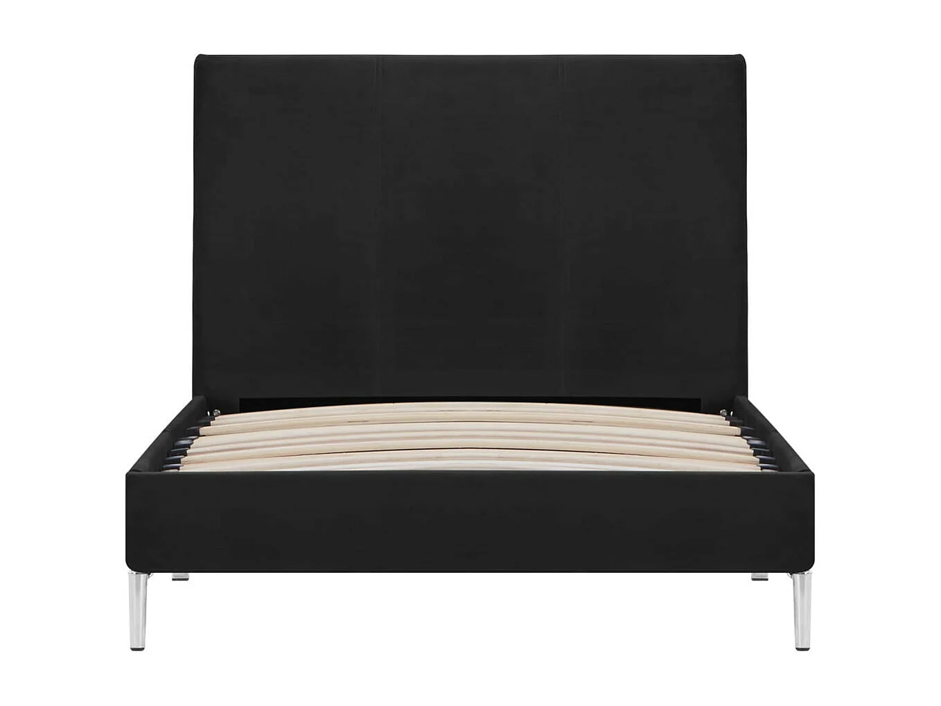 Lit Noir Tissu 90x200