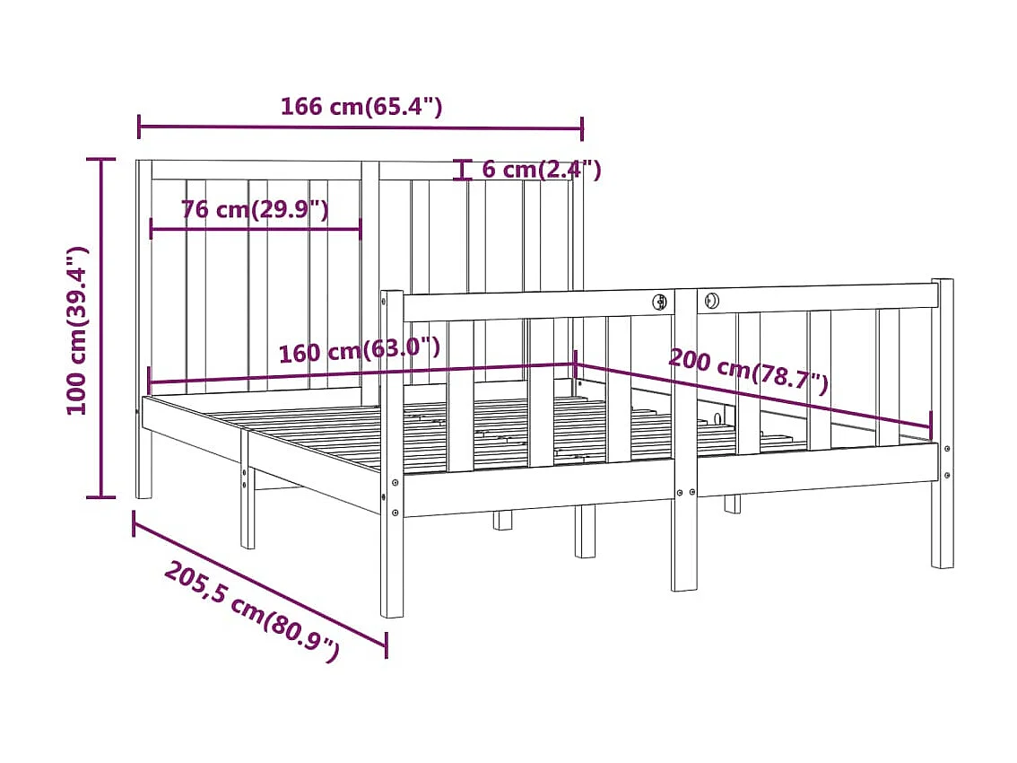 Lit Bois massif 160x200 7
