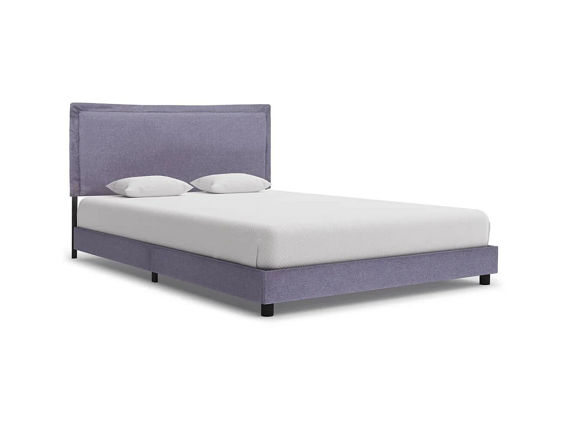 Lit Gris clair Tissu 140x200 5