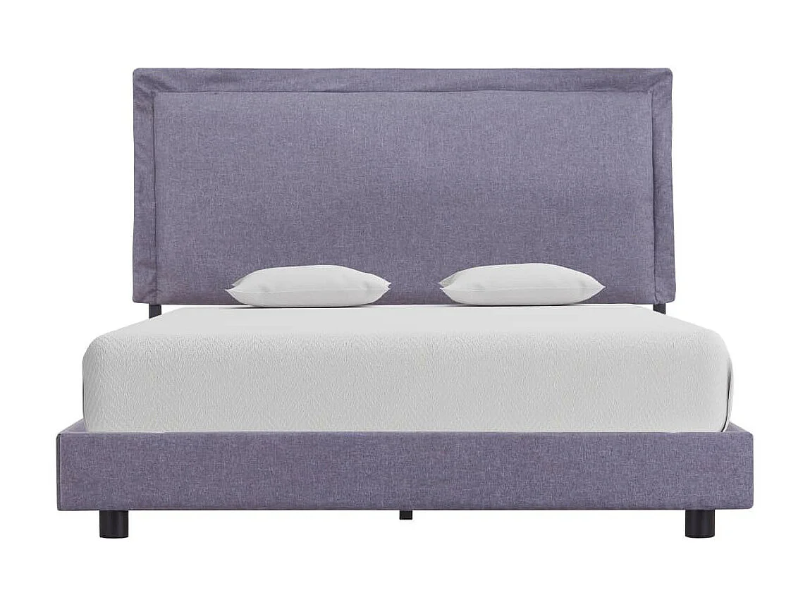 Lit Gris clair Tissu 140x200 5