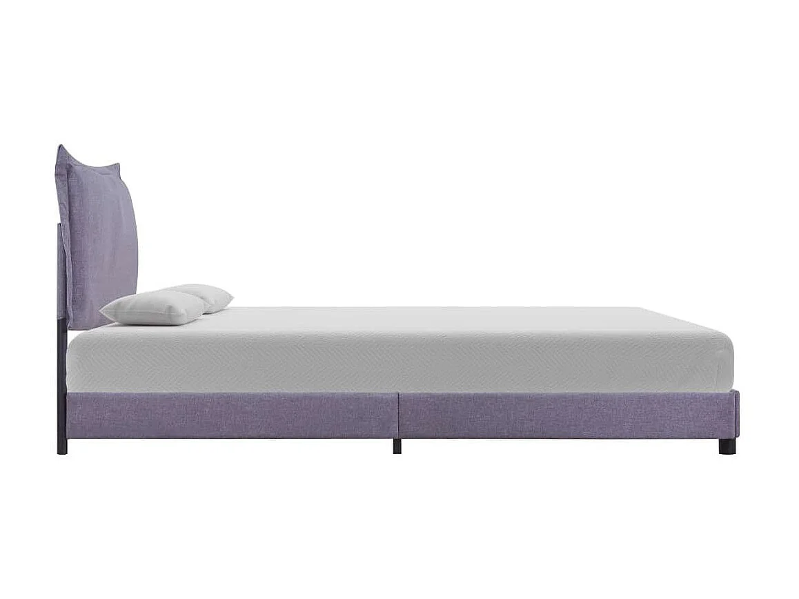 Lit Gris clair Tissu 140x200 5