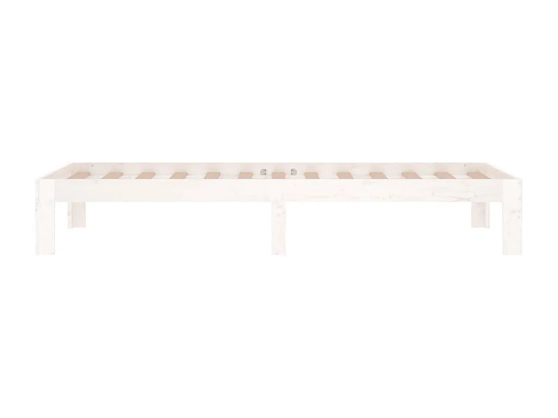 Lit Blanc Bois massif 75x190 Petit simple 3