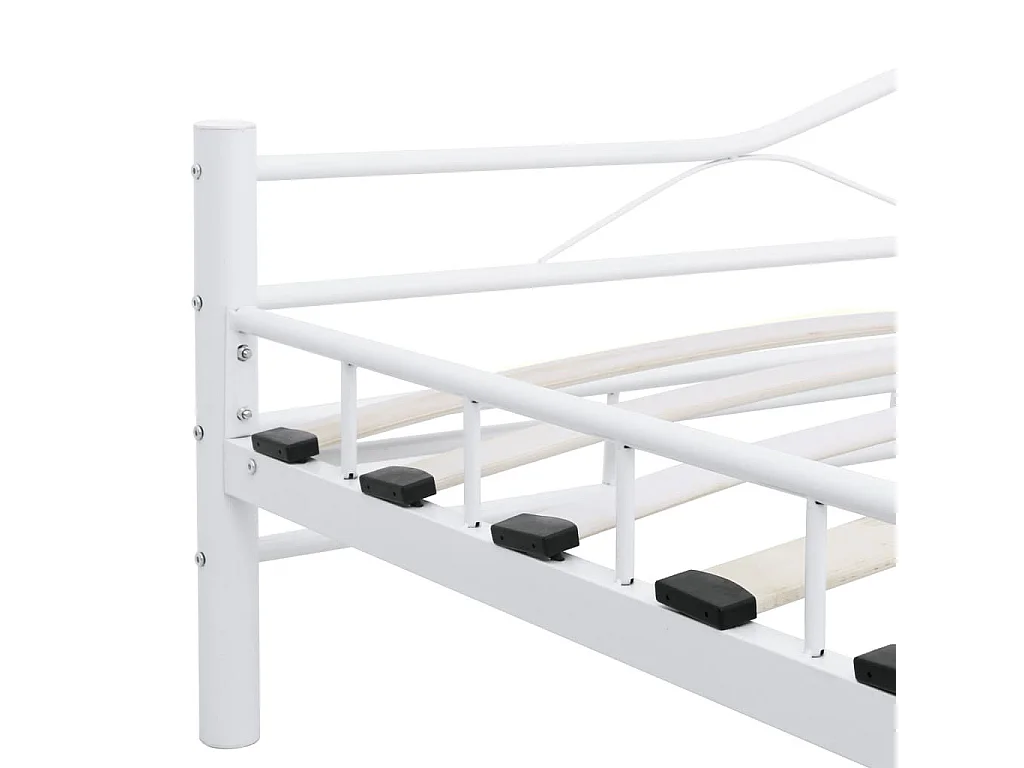 Lit Blanc Métal 200x200 7