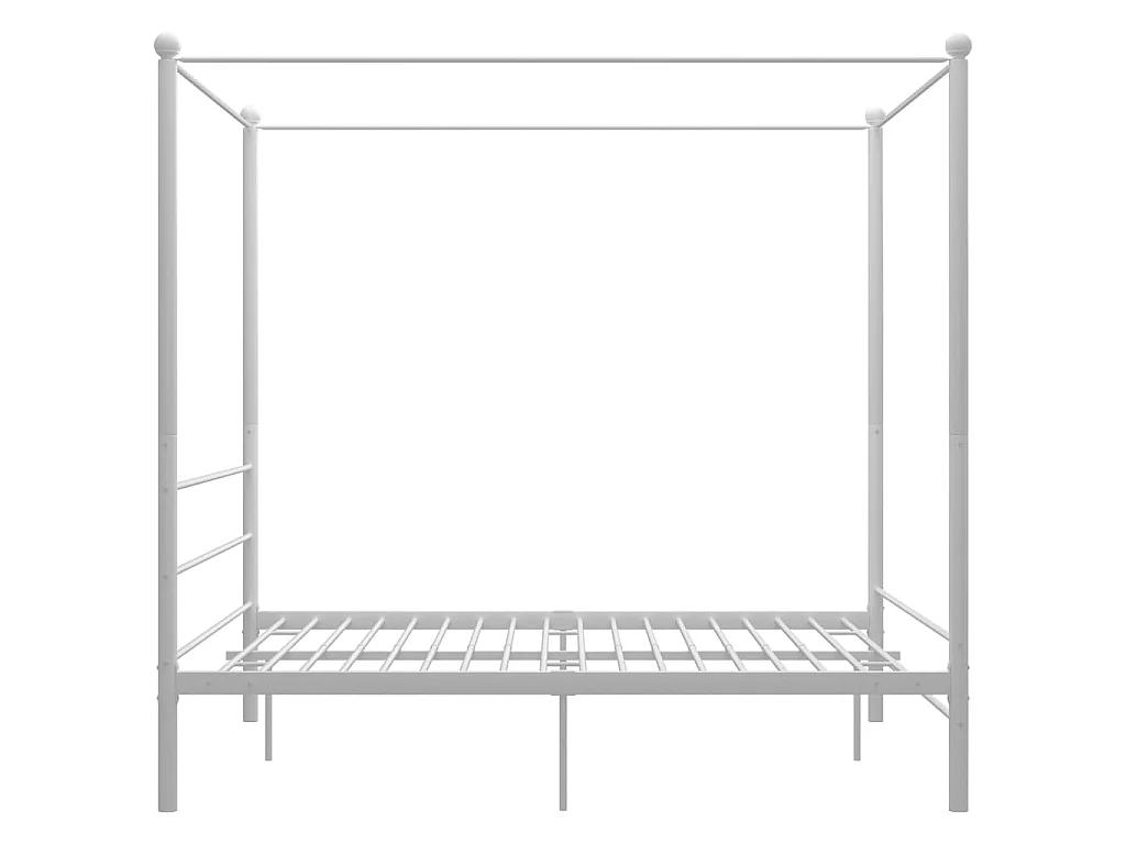 Lit à baldaquin Blanc Métal 160x200