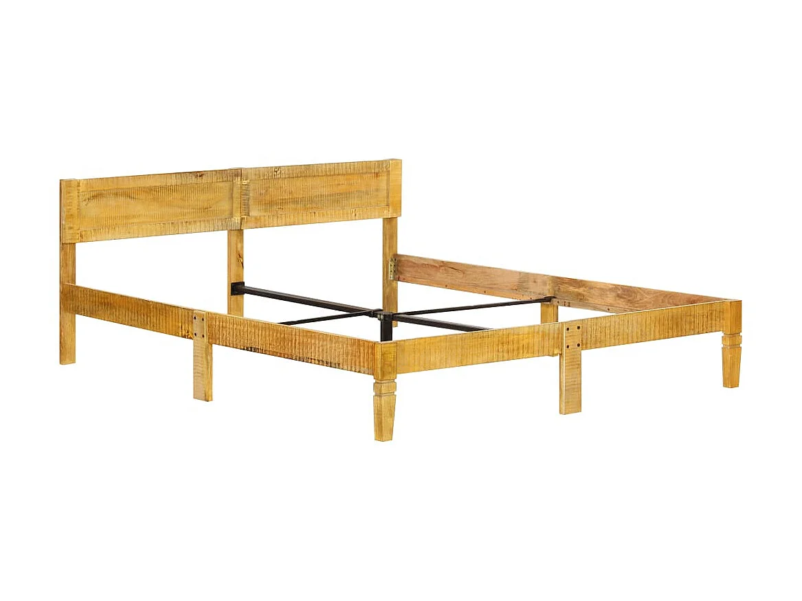 Lit Bois de manguier massif 180cm 3