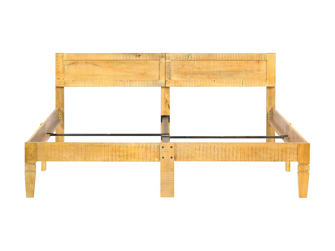 Lit Bois de manguier massif 180cm 3