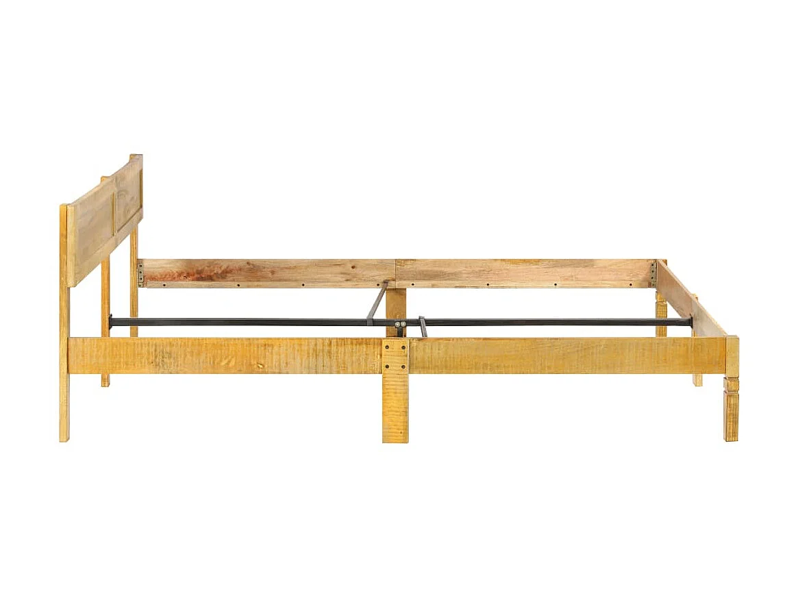 Lit Bois de manguier massif 180cm 3