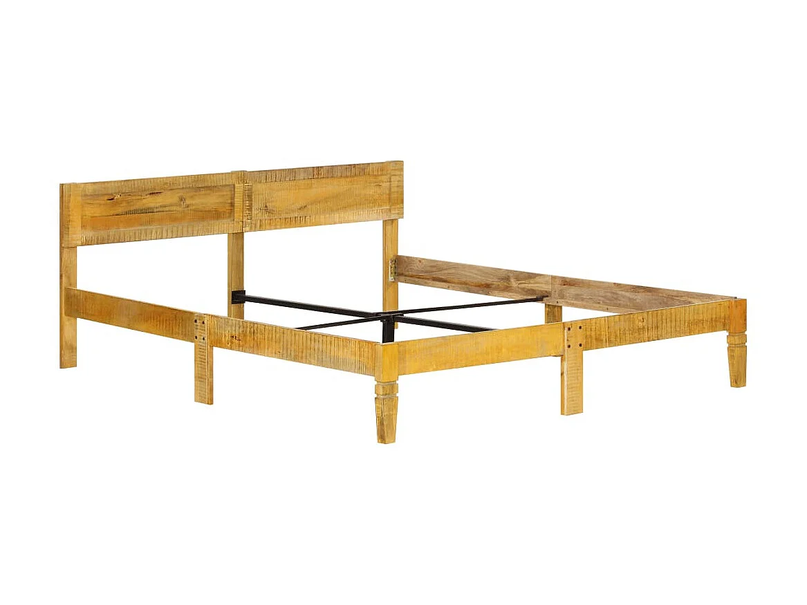 Lit Bois de manguier massif 180cm 3
