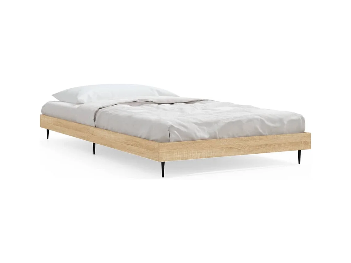 Lit chêne sonoma 90x190 bois d'ingénierie