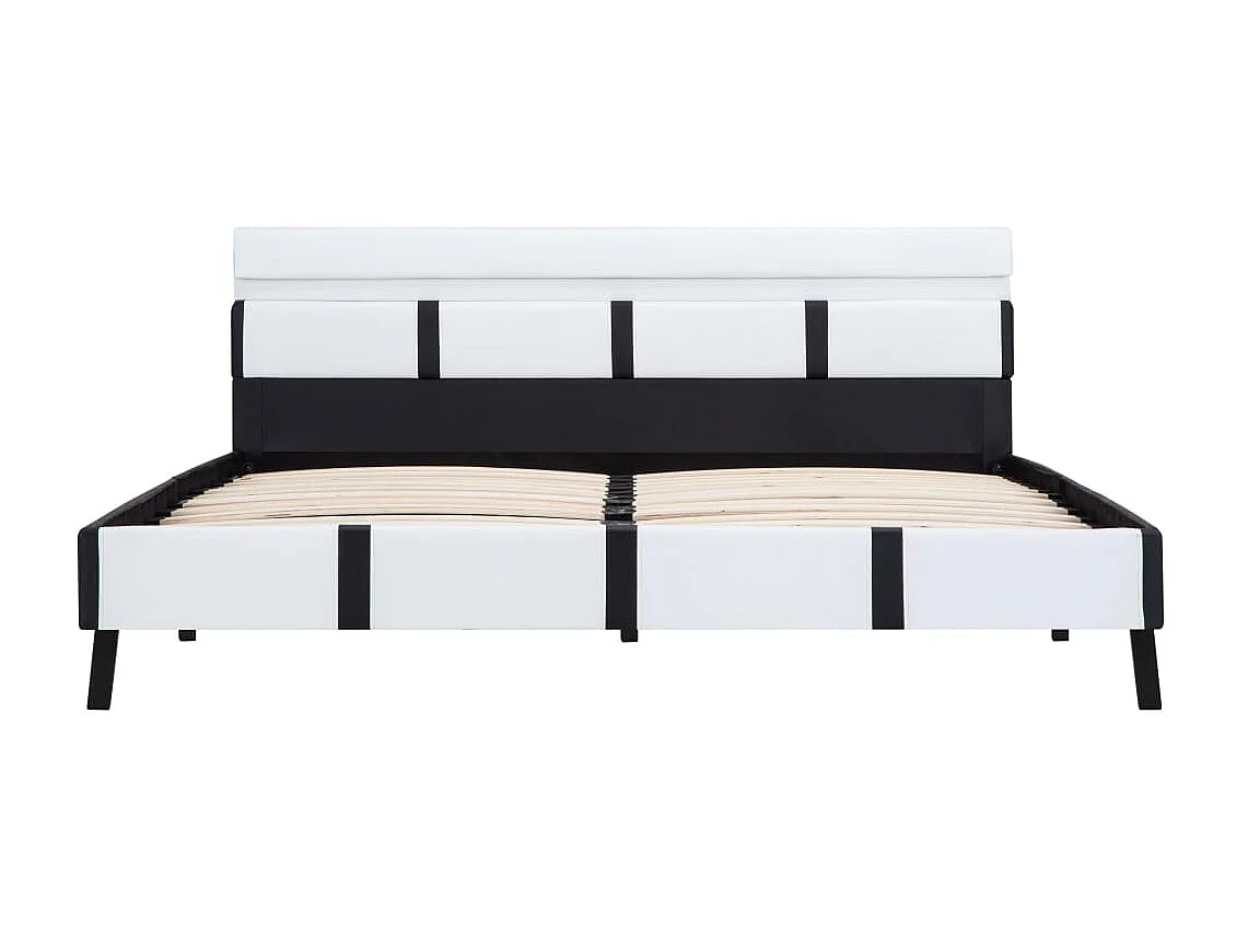 Lit avec LED Blanc Similicuir 120x200 2