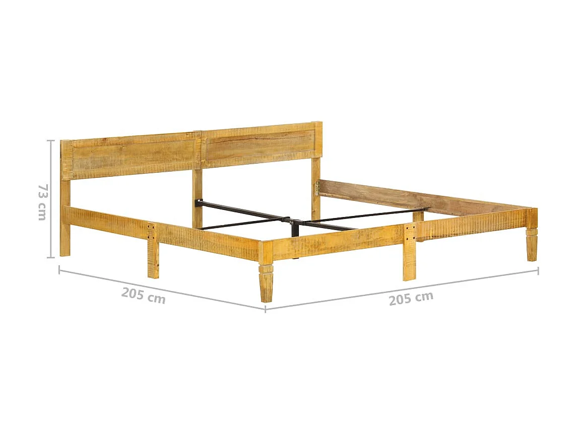 Lit Bois de manguier massif 200cm 2