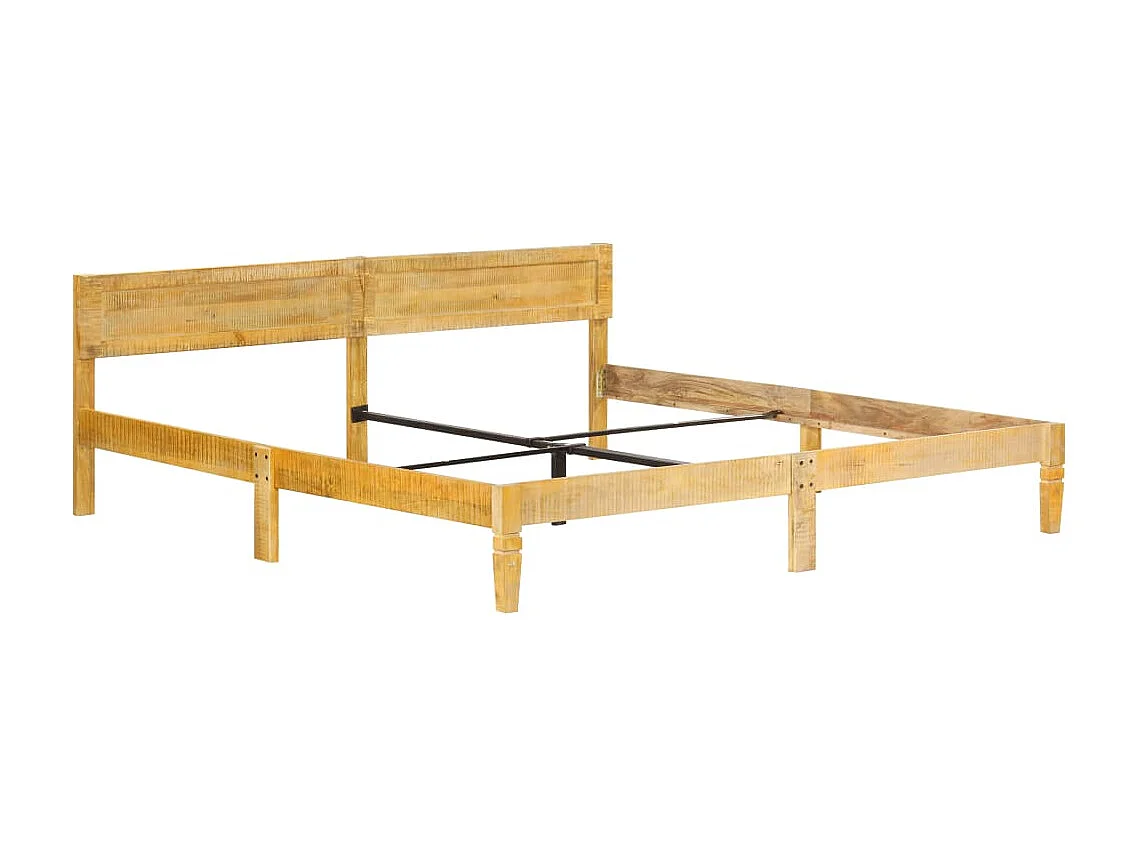 Lit Bois de manguier massif 200cm 2