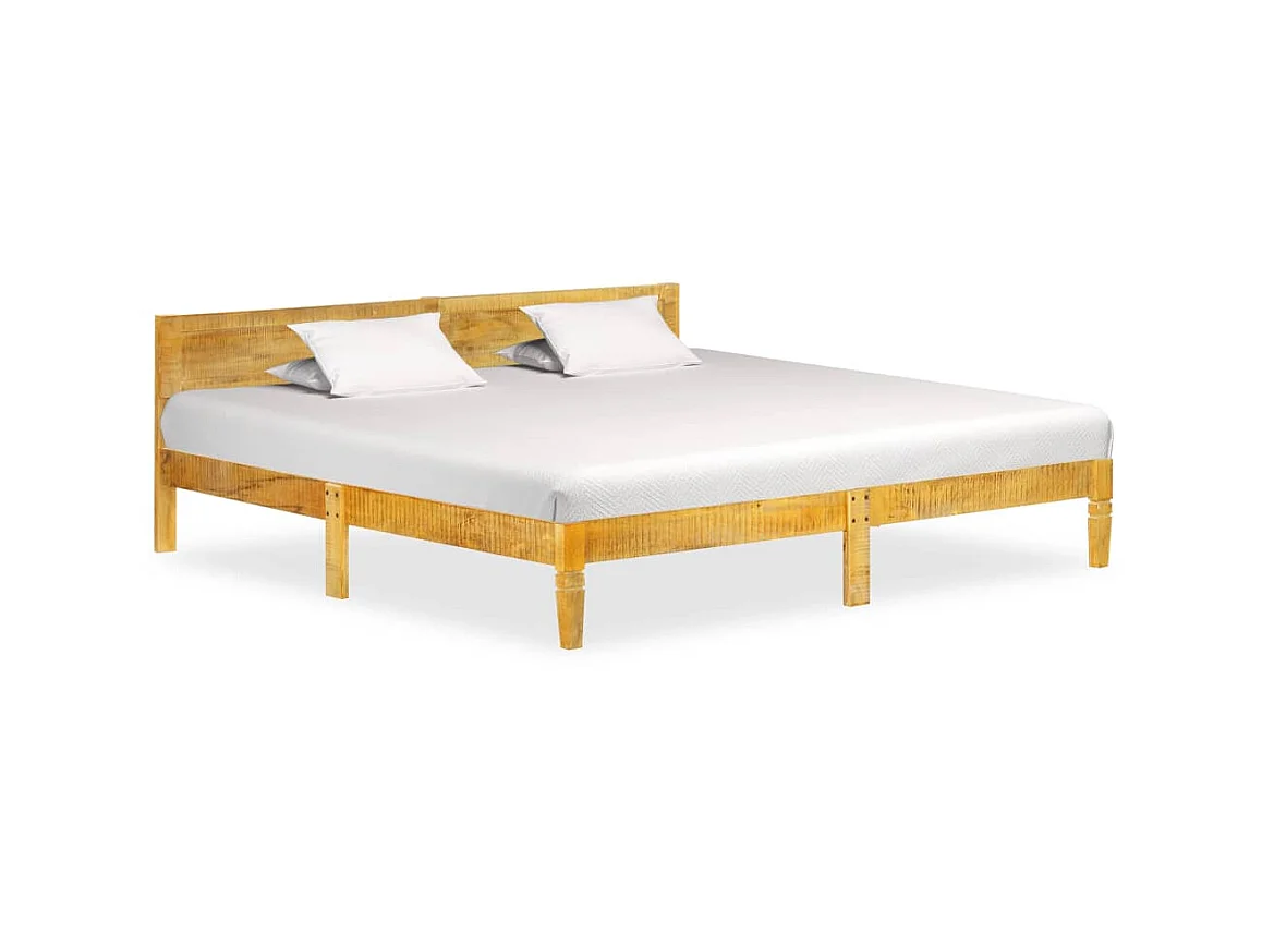 Lit Bois de manguier massif 200cm 2