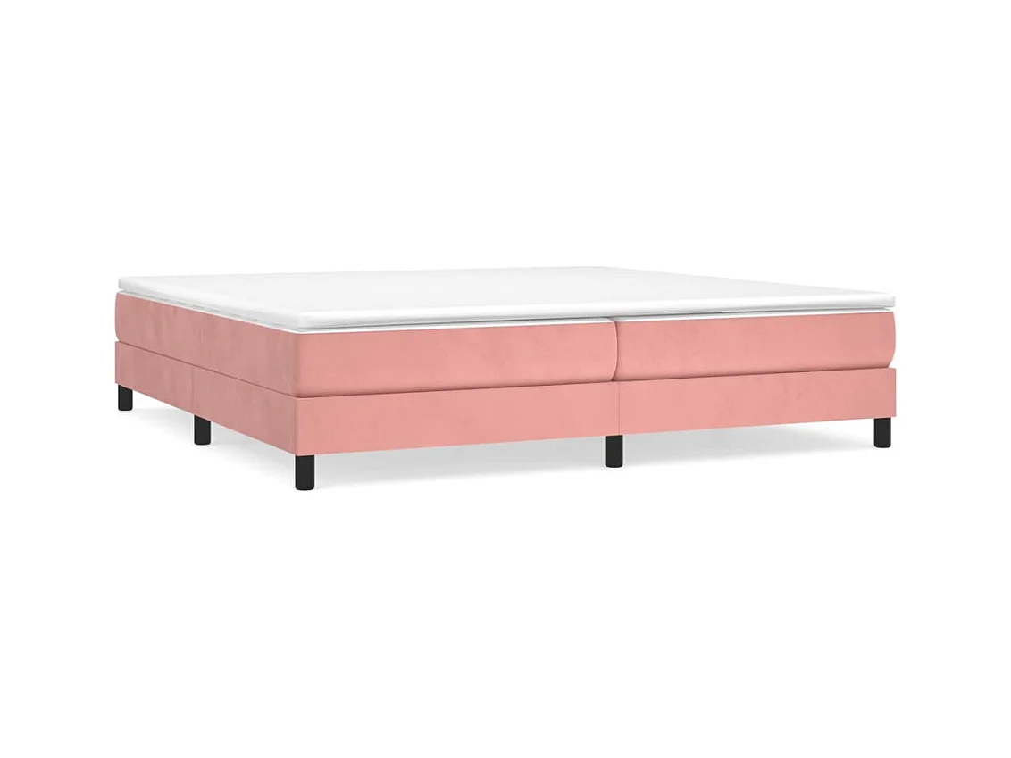 Lit à sommier tapissier avec matelas Rose 200x200 Velours