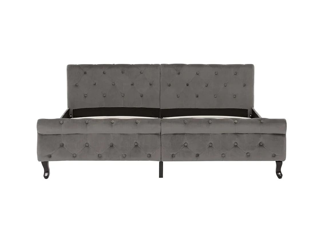 Lit Gris Velours 180x200