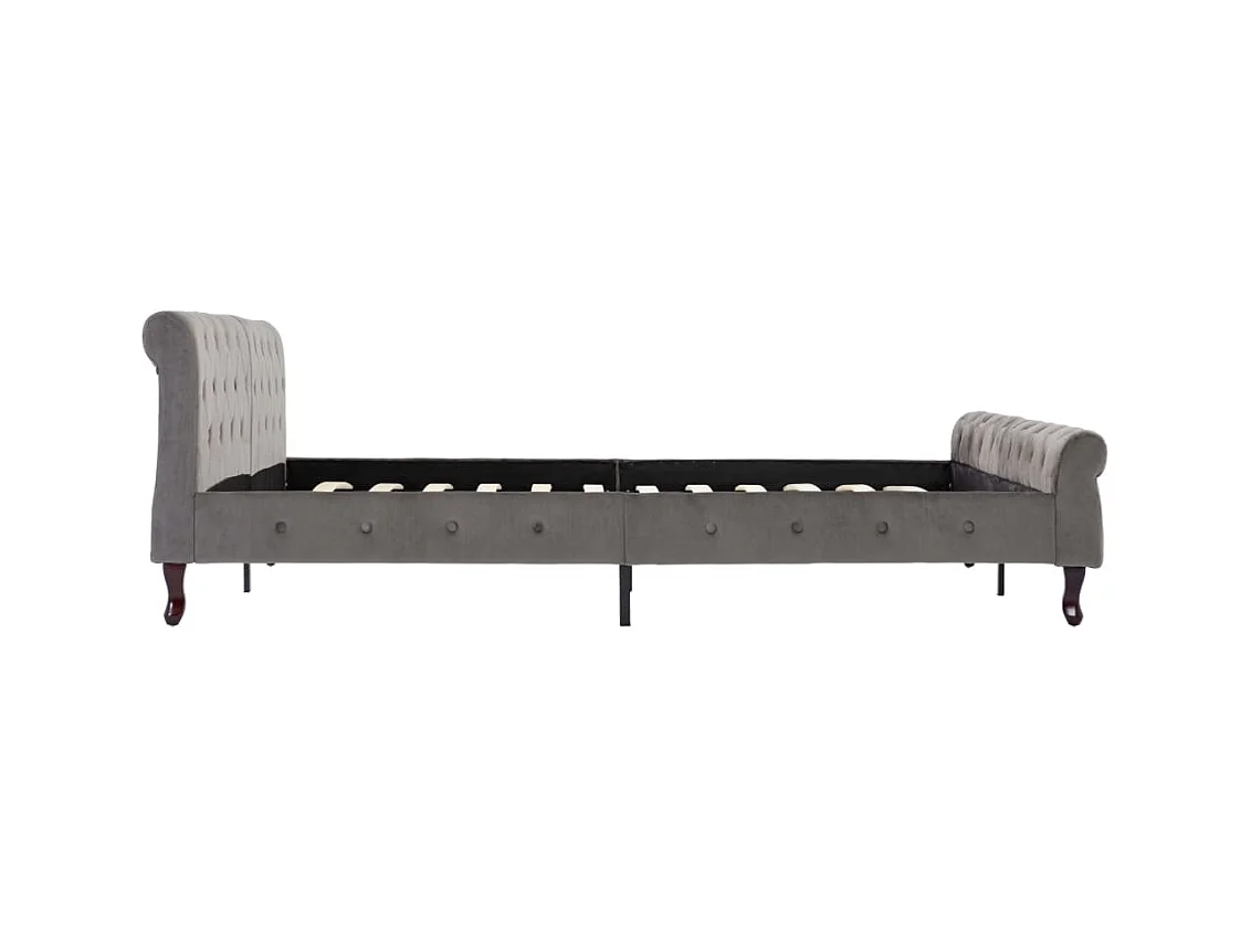 Lit Gris Velours 180x200