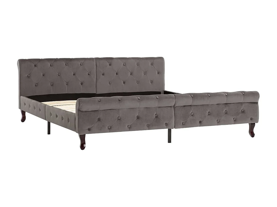 Bedframe fluweel grijs 180x200 cm