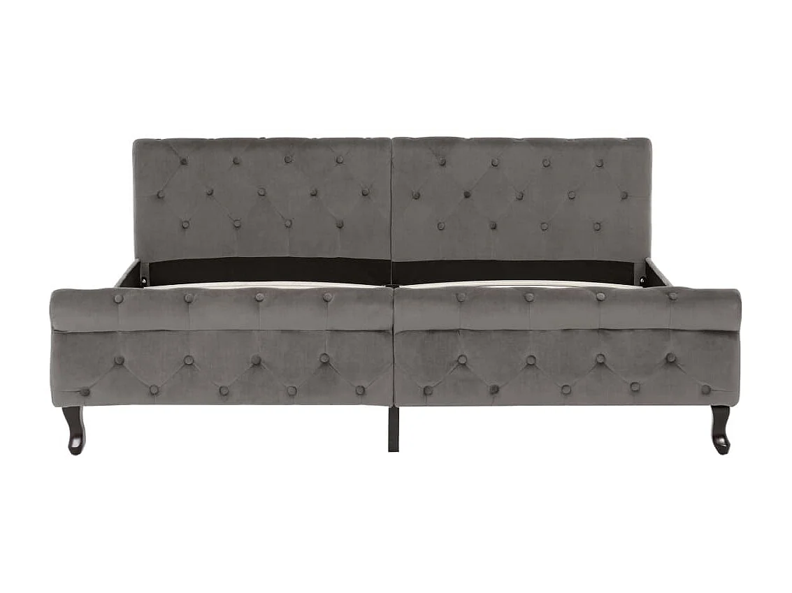 Bedframe fluweel grijs 180x200 cm