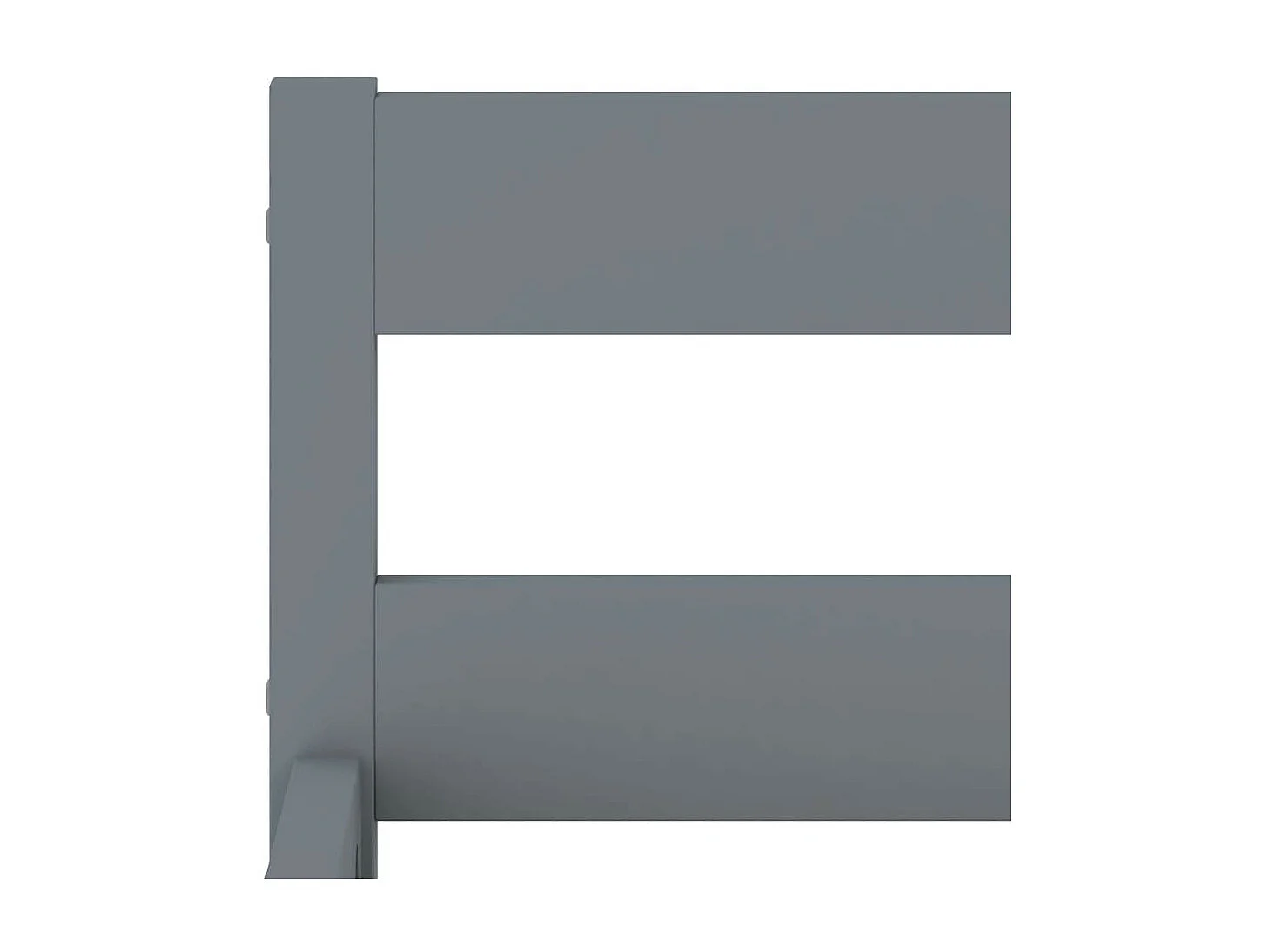 Lit Gris Bois de pin massif 100x200 4