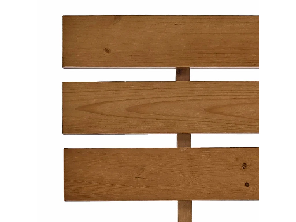 Cadre de lit Marron miel Bois de pin massif 160x200
