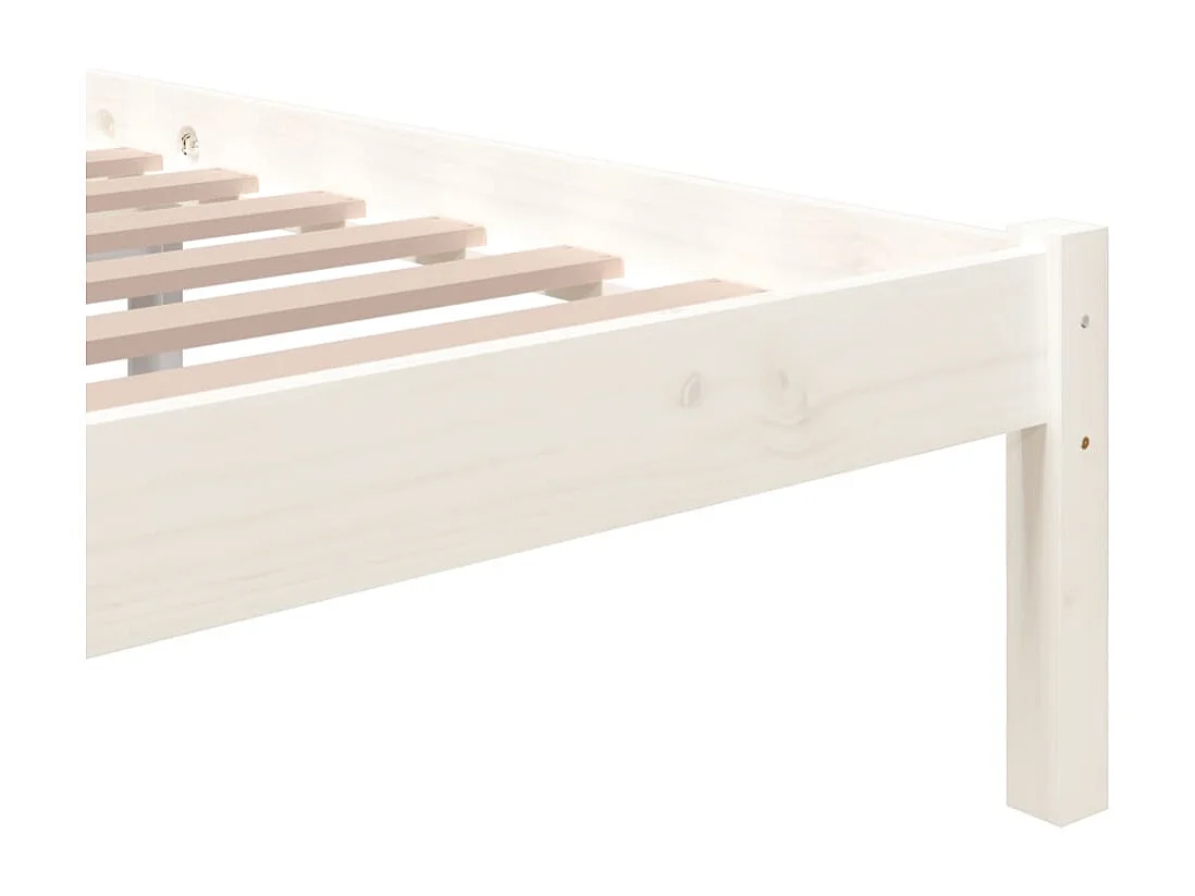 Lit Blanc Bois massif 90x200 4