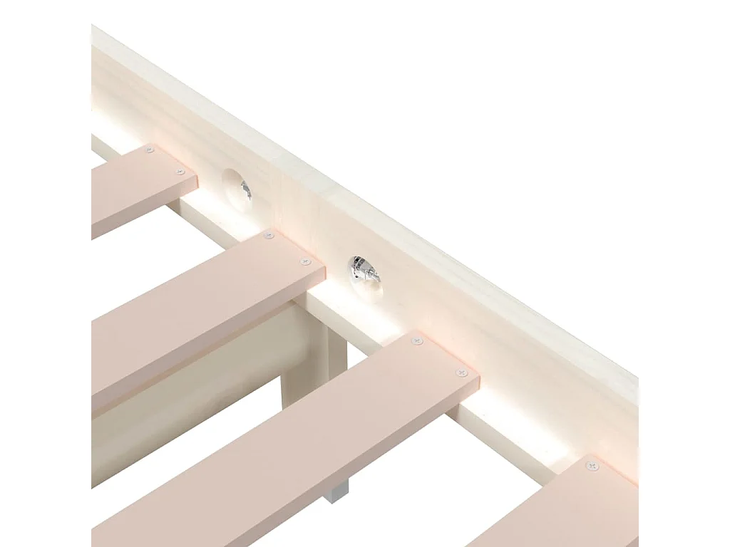 Lit Blanc Bois massif 90x200 4