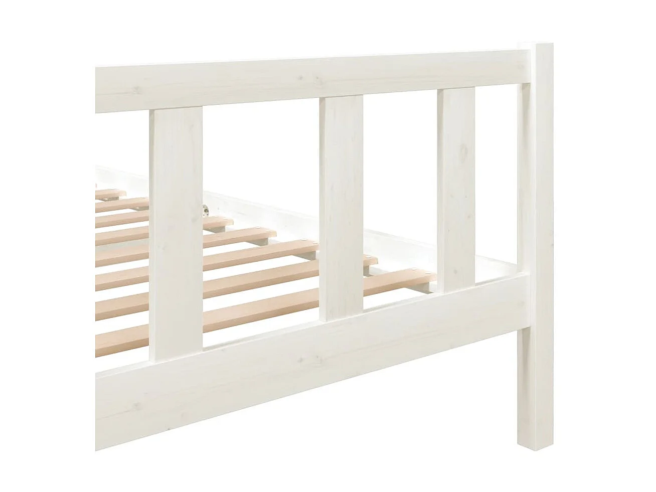 Lit Blanc Bois massif 120x190 Petit Double 4