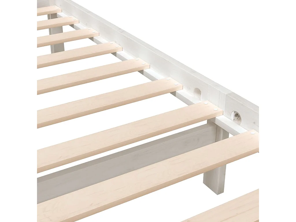 Lit Blanc Bois massif 120x190 Petit Double 4