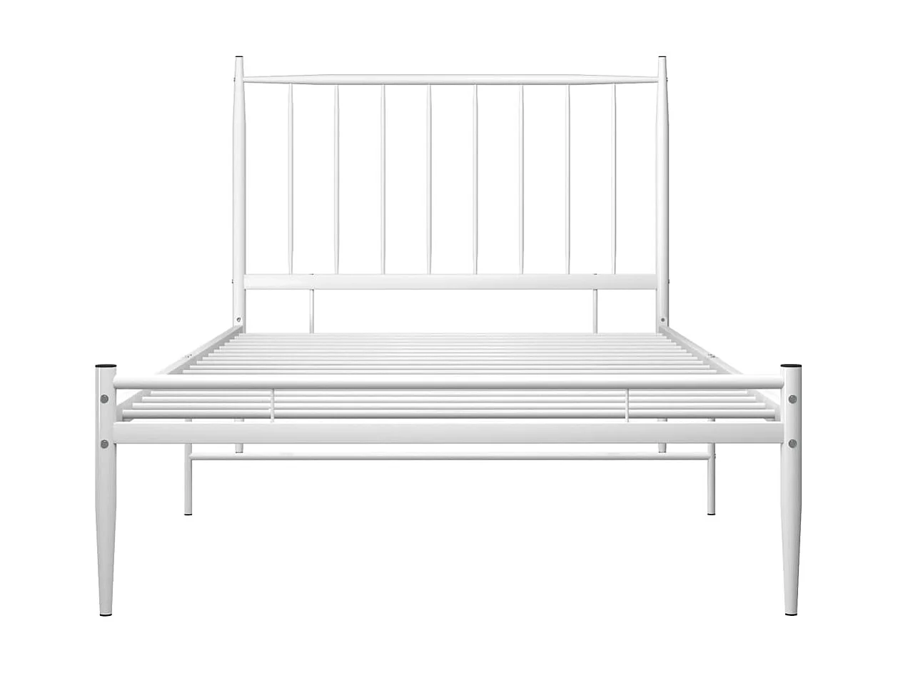 Lit Blanc Métal 100x200 4