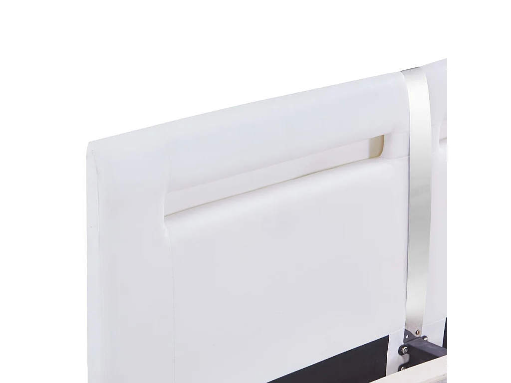 Lit avec LED Blanc Similicuir 180x200 4