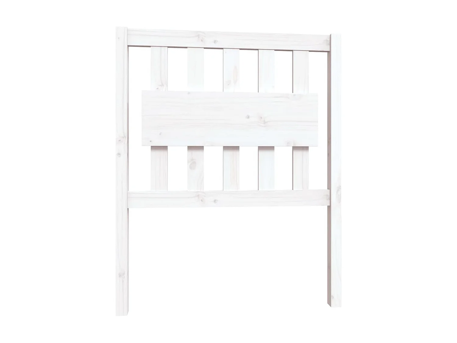 Lit Blanc Bois de pin massif 75x190 Petit simple