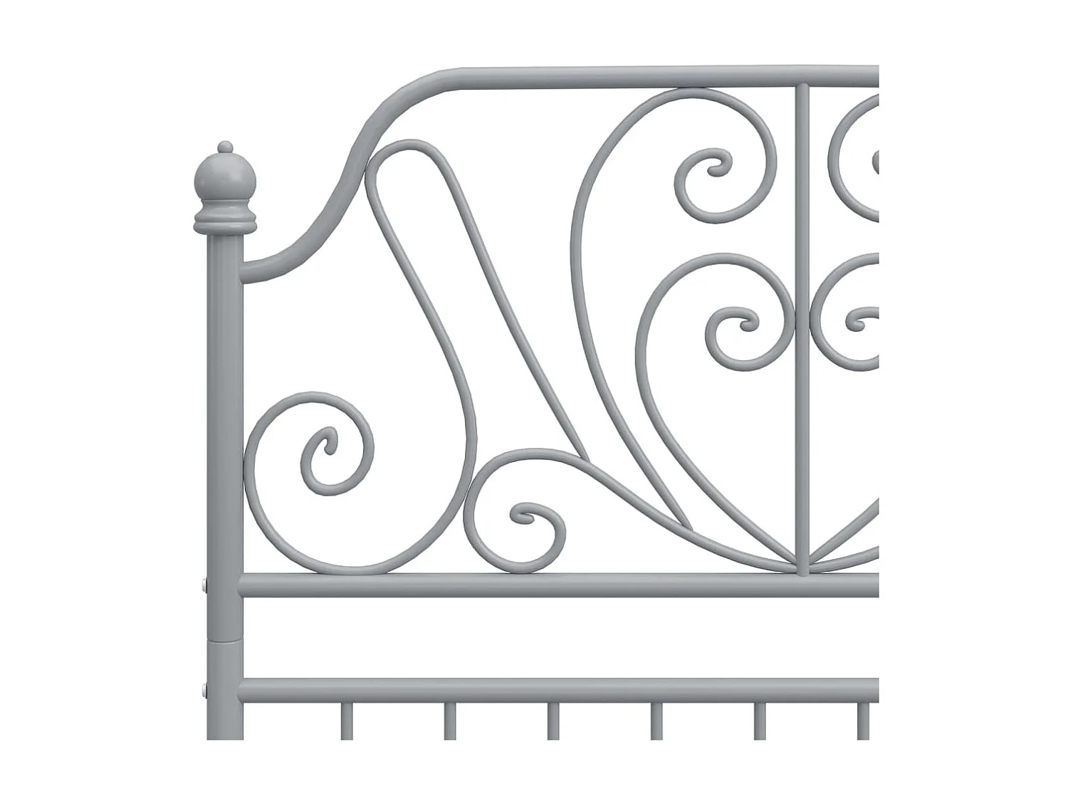 Lit Gris Métal et contreplaqué 90x200